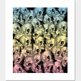 Skull Rainbow †††† Graphic Design Pattern Posters and Art